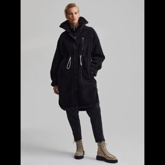 NWT Black Sherpa VARLEY Jones Coat - Picture 2 of 16